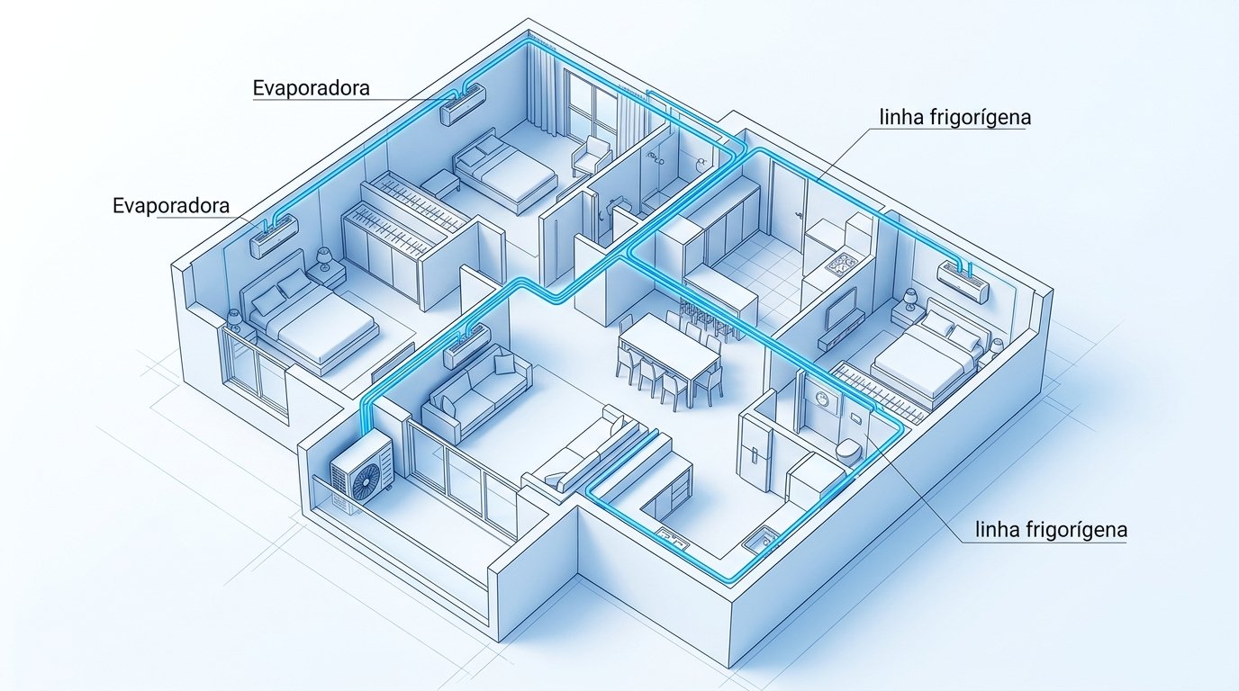 Sala com multisplit